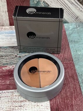 glominerals NIB gloConcealer Under-Eye Duo Natural .11 Oz Makeup Made in USA